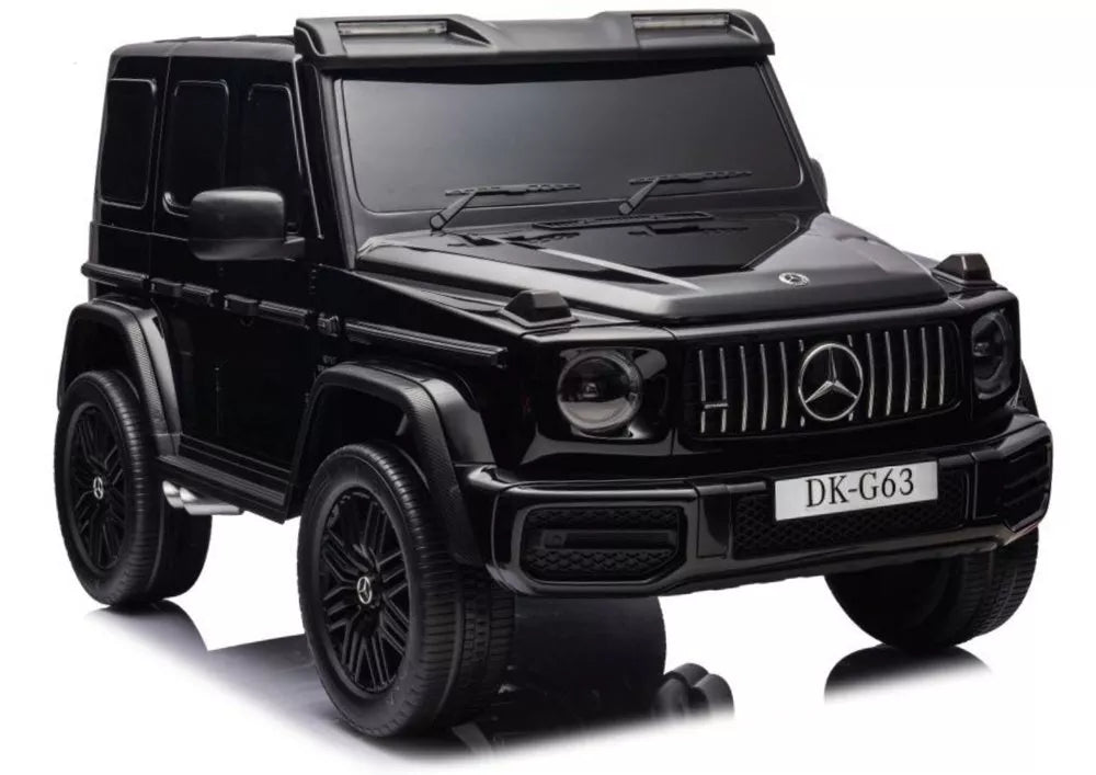 Akumuliatorinis automobilis vaikams Mercedes G63 XXL, juodos spalvos, 24 V